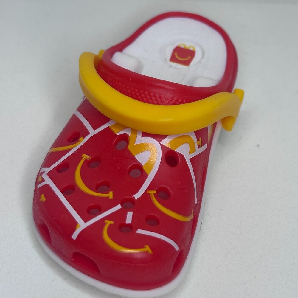 McDonald’s Crocs Happy Meal Toy Keychain w Box & Sticker - Red